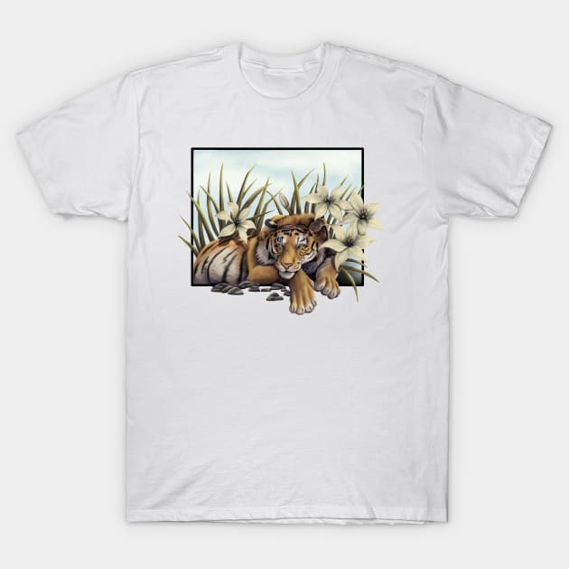 Tiger Lilies T-Shirt by GnarlyBones